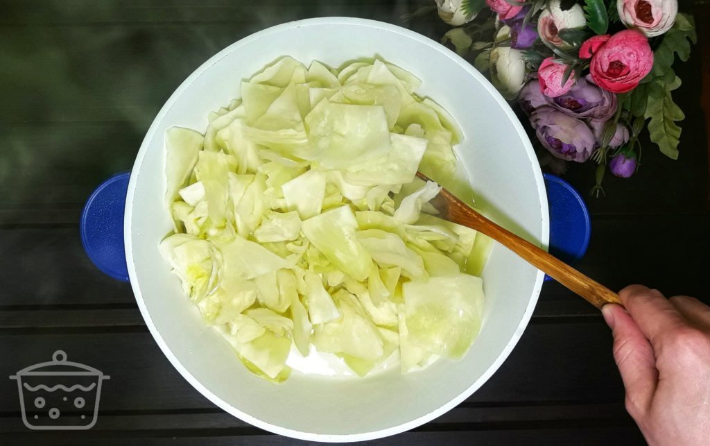 stir cabbage
