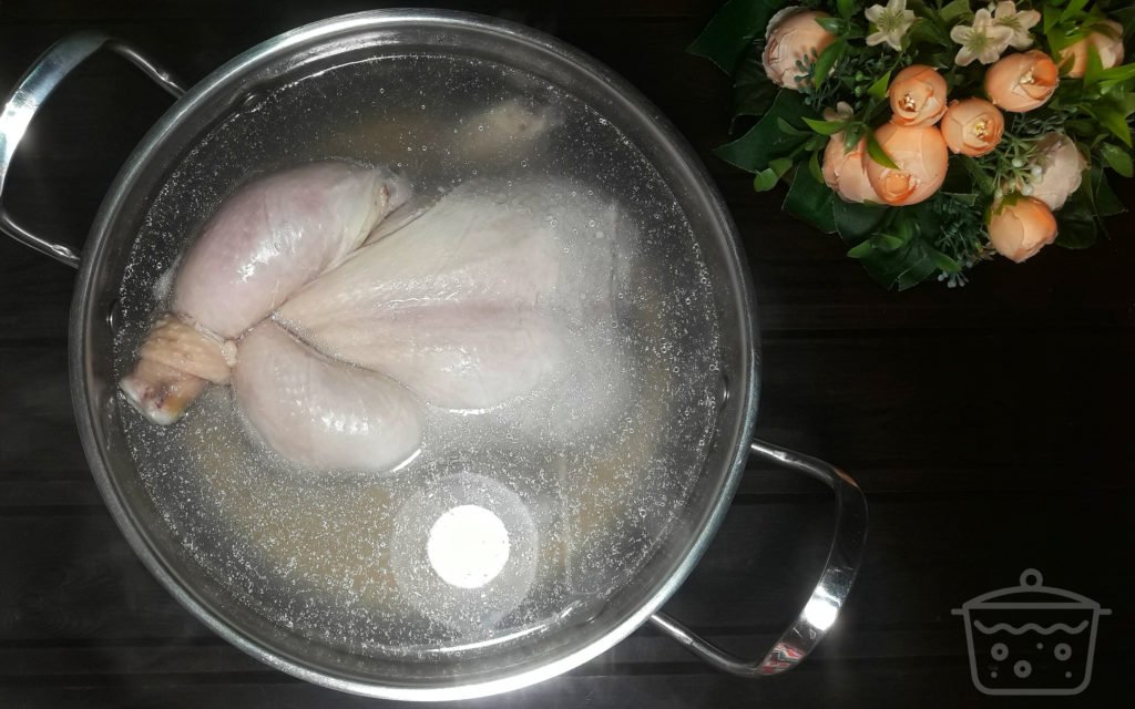 whole chicken in the pot